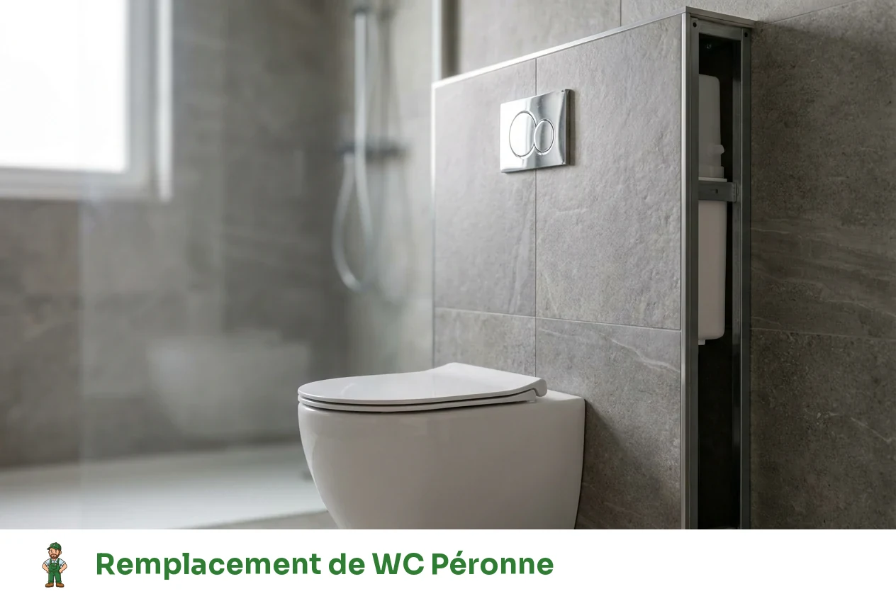 Remplacement de WC à Péronne