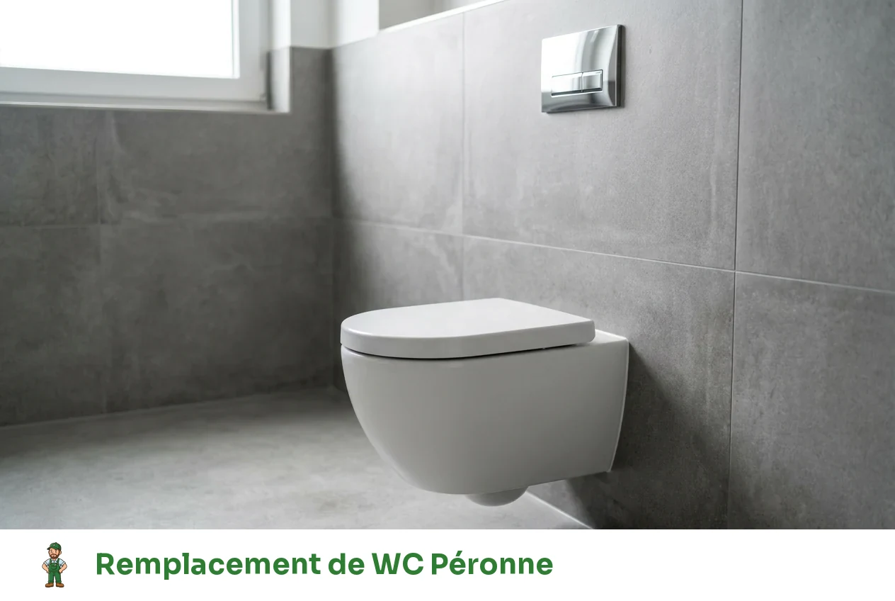 Remplacement de WC à Péronne