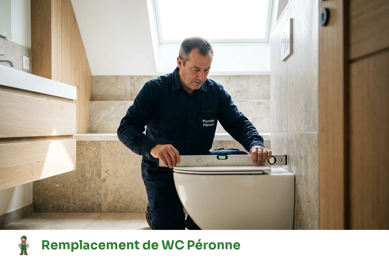 Remplacement de WC à Péronne